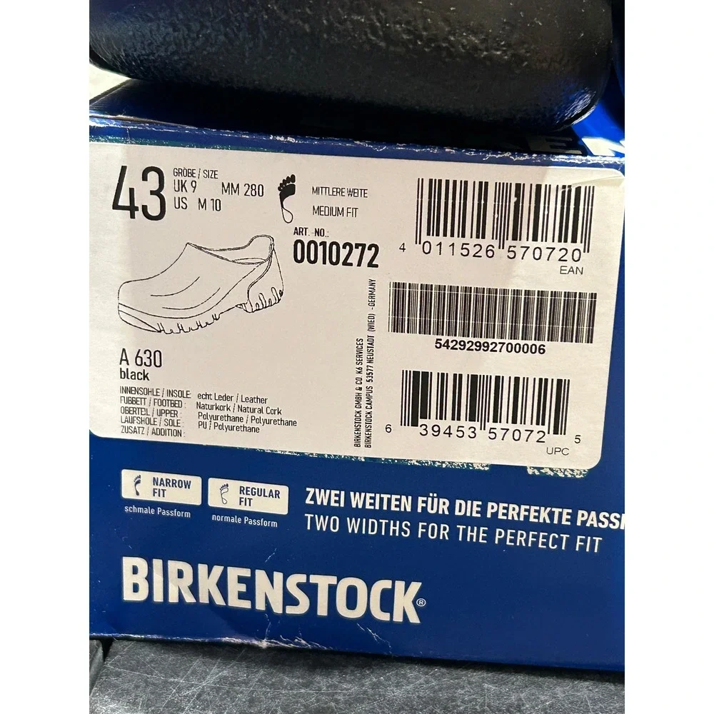 Birkenstock A 630 Polyurethane Black EU 43 US M 10 Mens